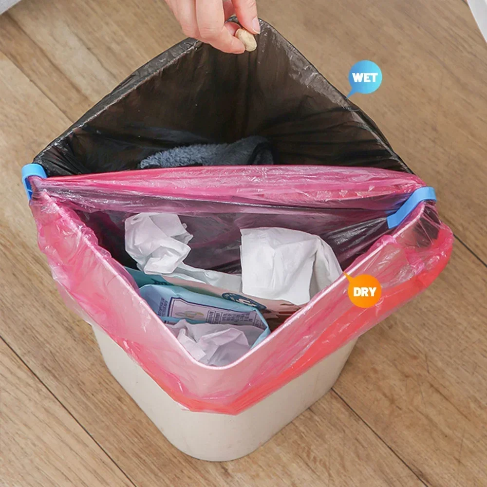 24/2pcs Waste Basket Can Fixation Clip Rubbish Bag Clips Practical Garbage Bag Anti-Slip Holder Clamp Snack Bag Sealing Tools