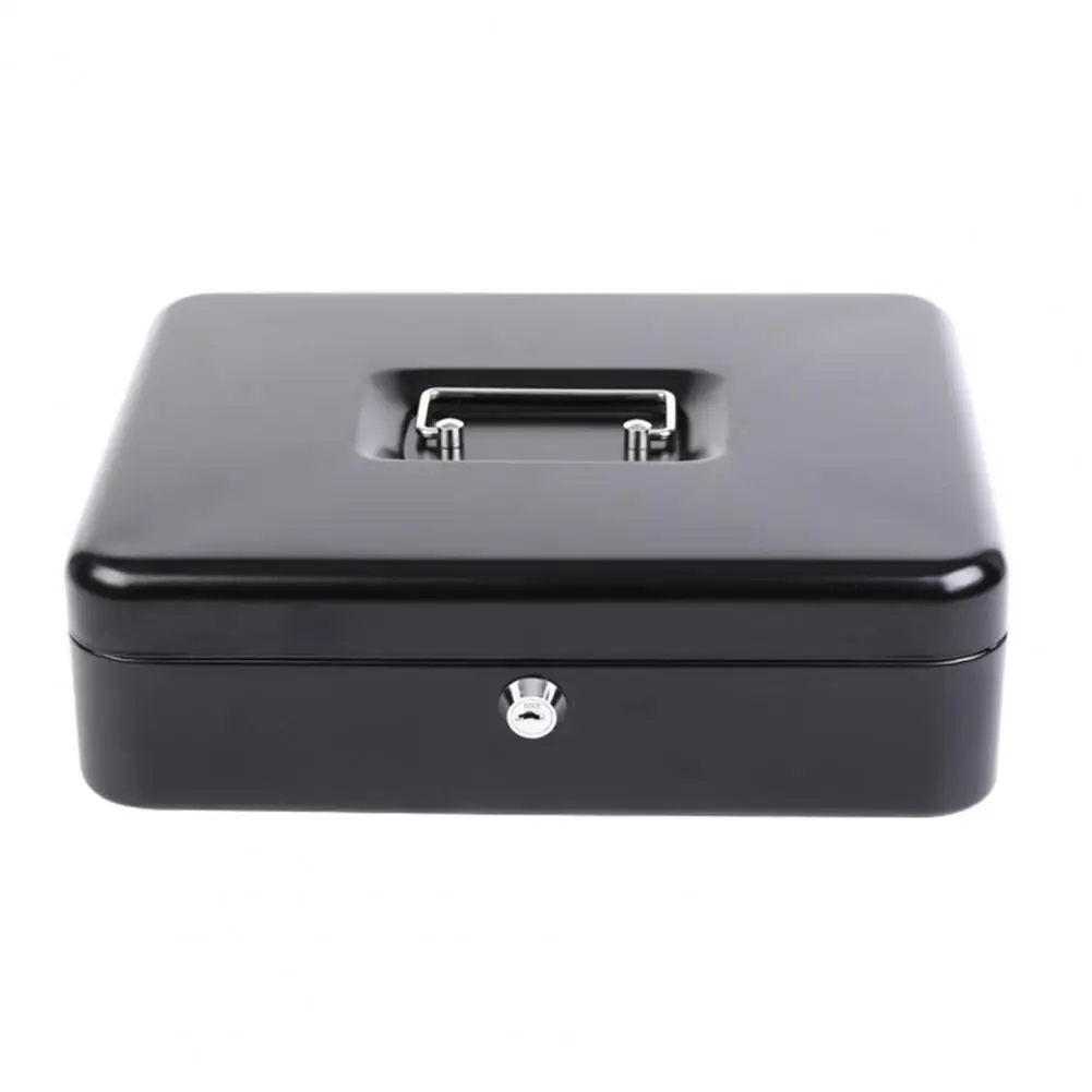 Cash Box Secure Metal Cashier with Locking Mechanism Multi Money Trays Coin Compartments