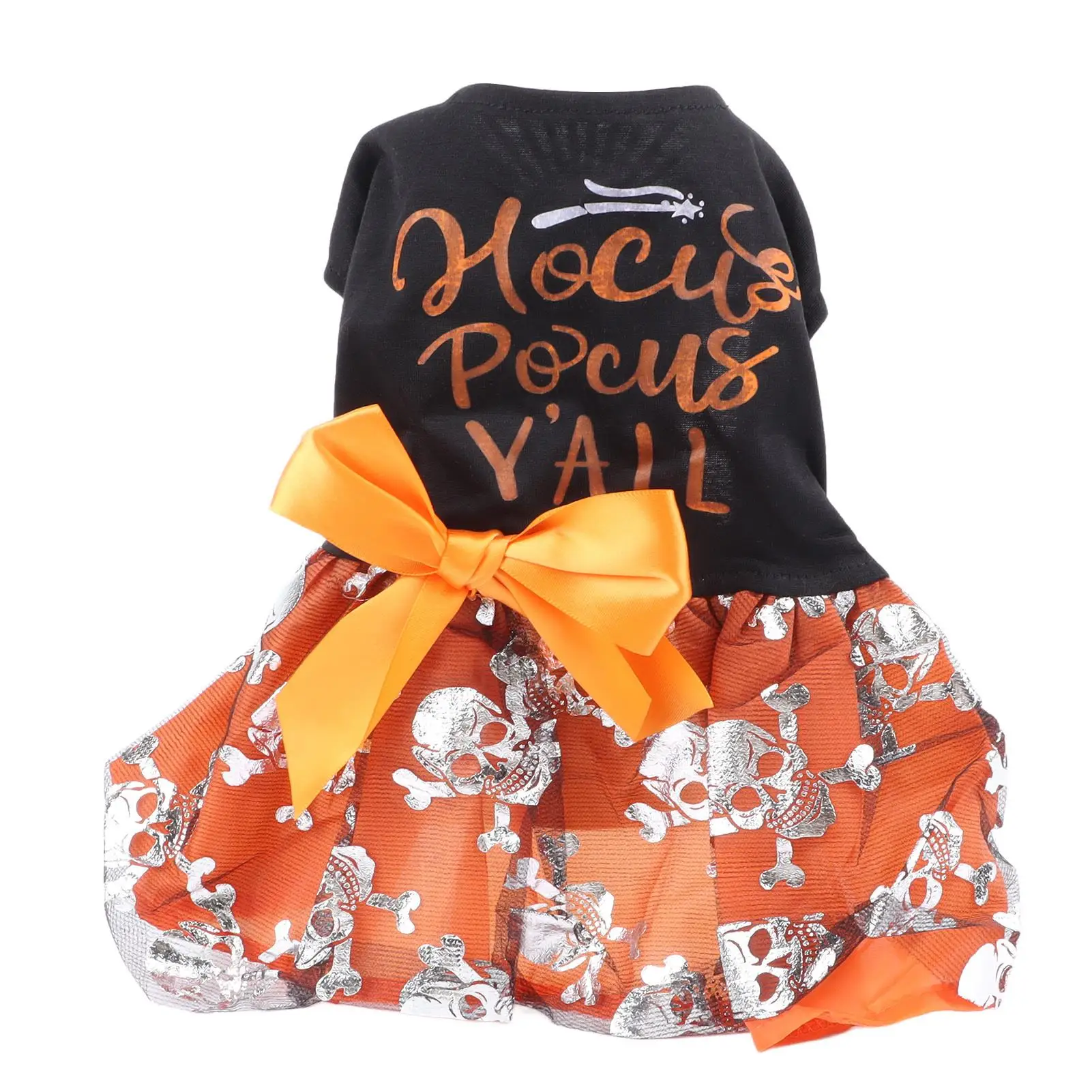 

Adorable Halloween Dog Dress with Bow Tie - Easy to Wear & Clean Pet Costume for Parties & for outdoor Fun