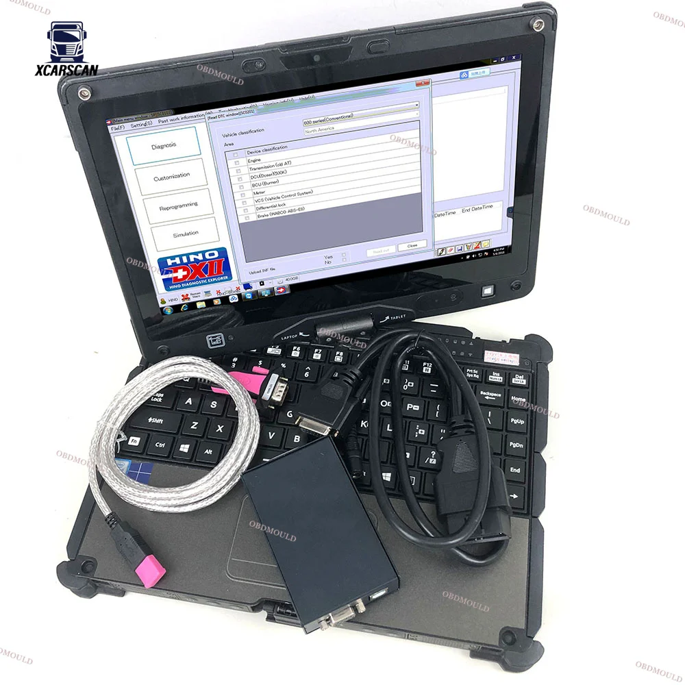 V3.16 For Hino Bowie Diagnostic Tool with Hino Diagnostic Explorer diagnostic scanner with Getac V100 Laptop