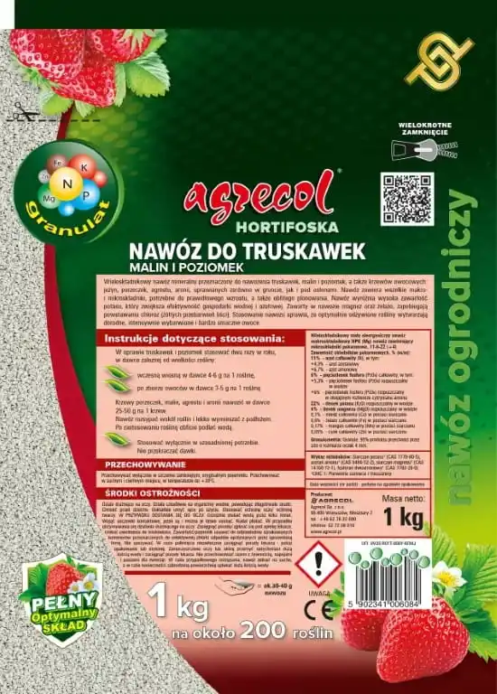 سماد Hortifoska ، مناسب للفراولة ، التوت ، الفراولة البرية ، 1 عرض