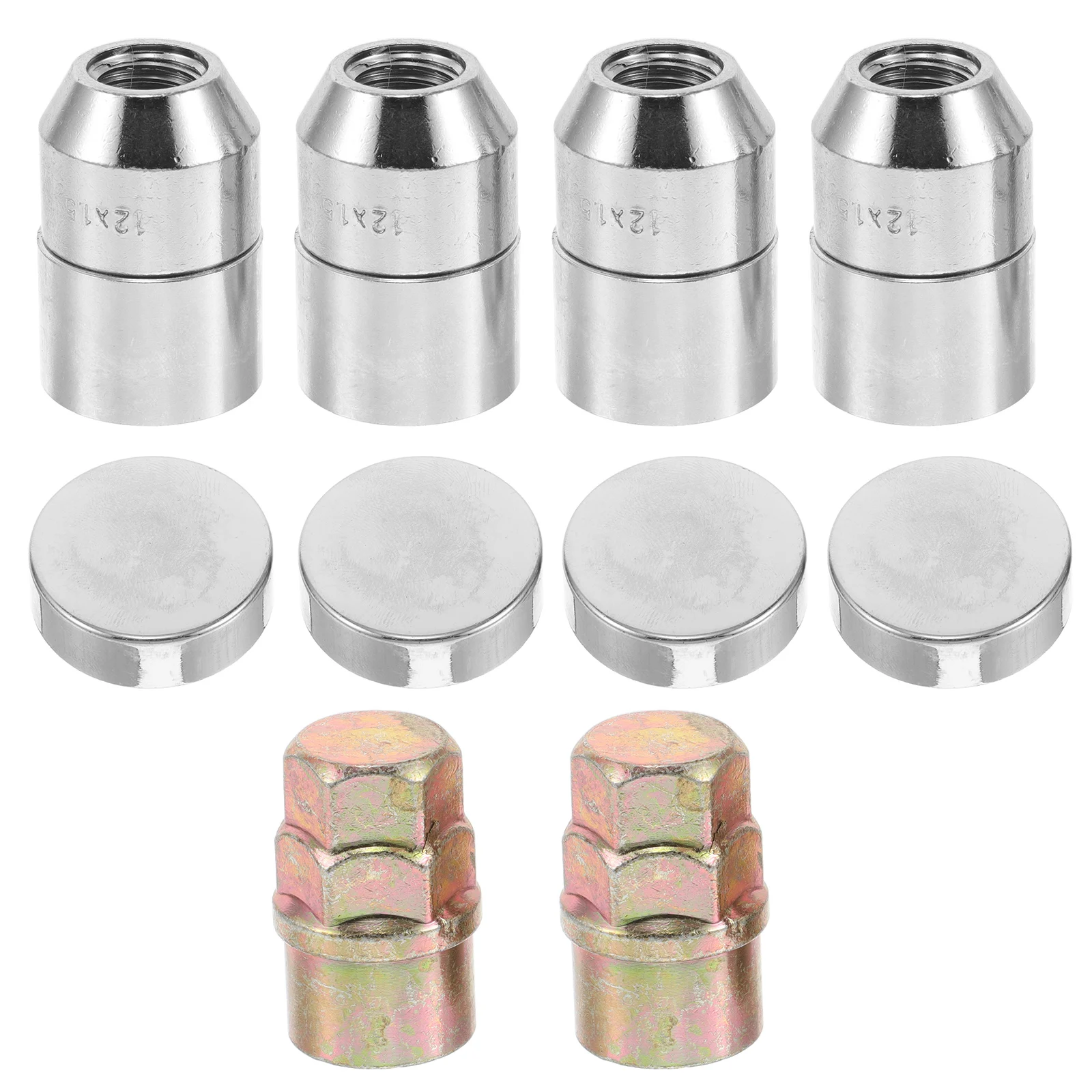

10 Pcs Tire Anti-theft Screws License Plate Bolts Decorative Black and Nuts Cute Car Wheel Lock Tires