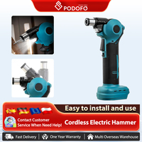 Podofo Electric Hammer Drill Adjustable 0°/45°/90° Rechargeable Hammer Tool With LED Light For Ceiling Cabinet Installation