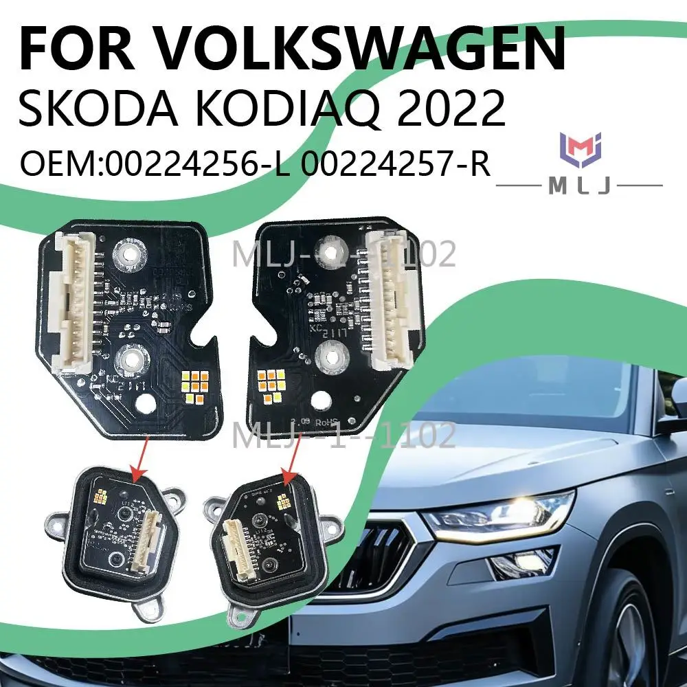 

00224256 FOR 2022 Volkswagen Skoda Kodiaq Car Headlights DRL LED Chip Circuit Board Light Source Board Angel Eyes 00224257