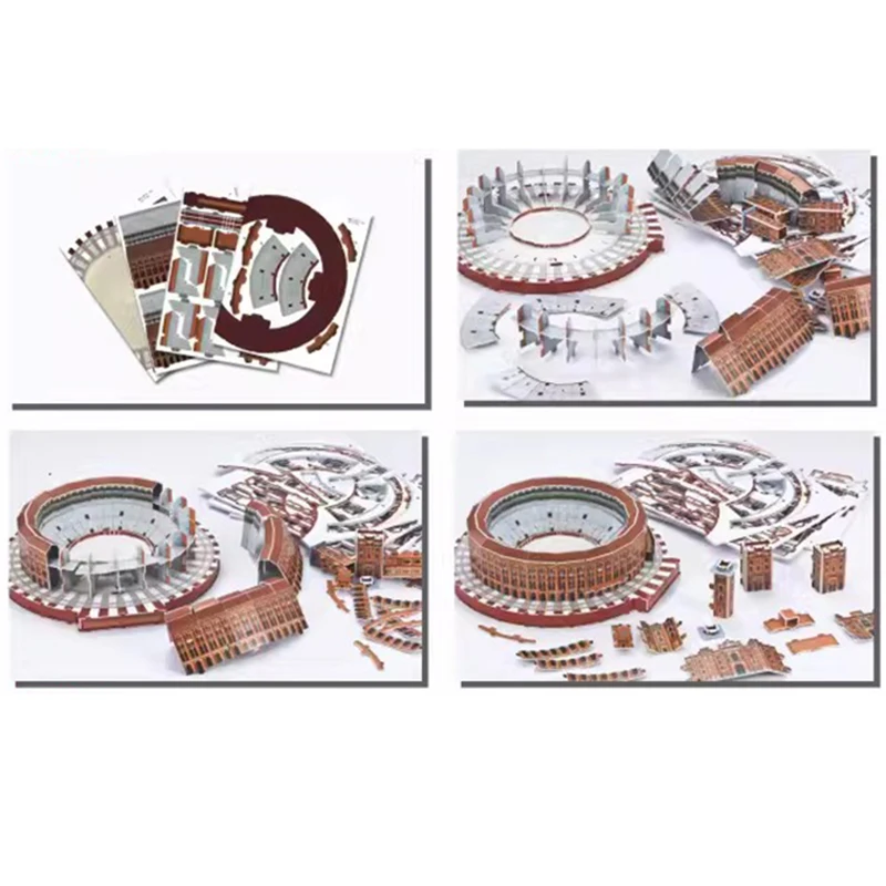 Las Ventas 3D Paper Puzzle Building Model Toy Bullring Toreo Tourada Madrid Spain World Famous Architecture Boy Girl Travel Gift