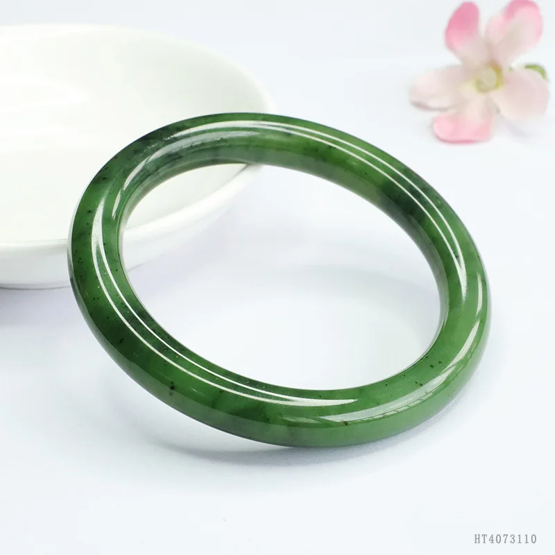 

Ювелирные изделия из натурального нефрита Хэтянь, нефрита, яшма, круглый стержень, женский браслет