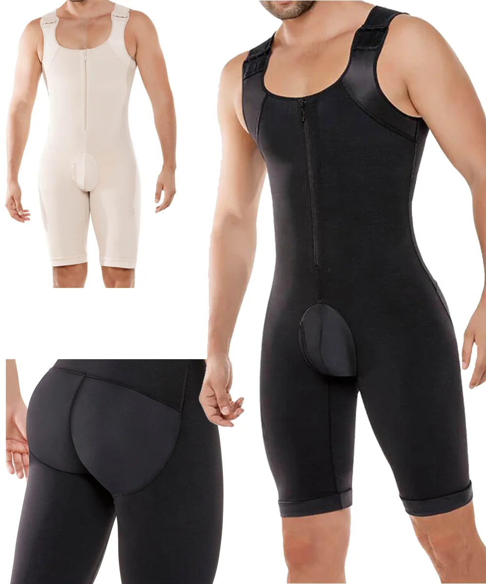 

Men Shaper Slimming Bodysuits Full Corset Plus Hook Shoulder Underwear