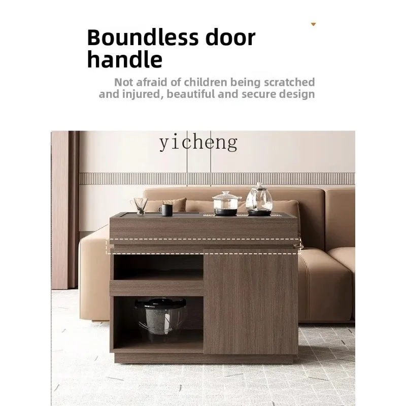 GZ-3 Mobile Tea Cabinet Kettle Integrated Side Table Modern Home Living Room Sofa Side Cabinet