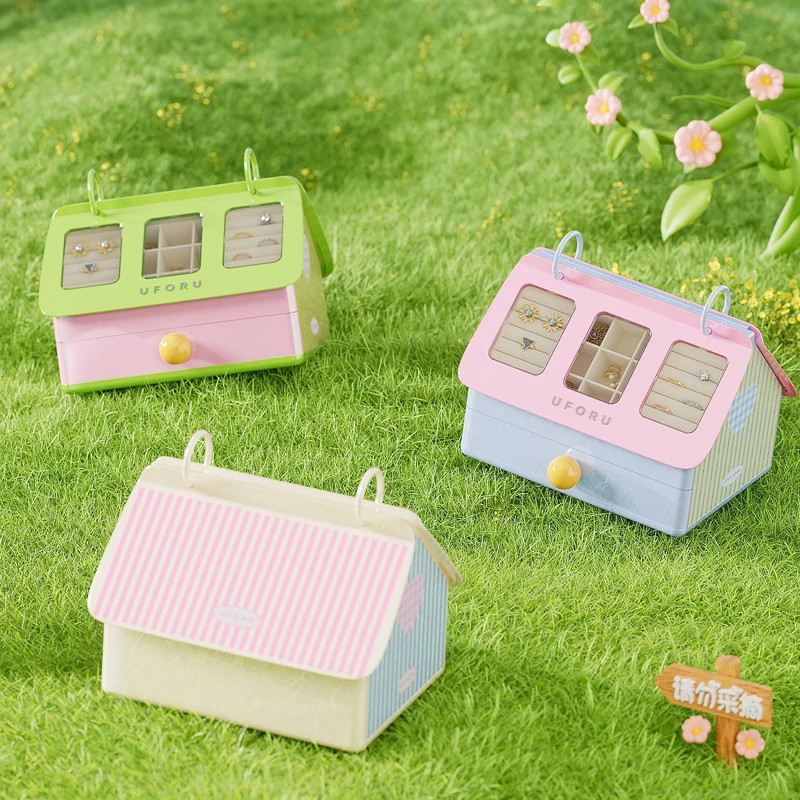 High-end and Exquisite Velvet Jewelry Box with Compartments for Earrings Necklaces Bracelets Anti-oxidation Organized Storage