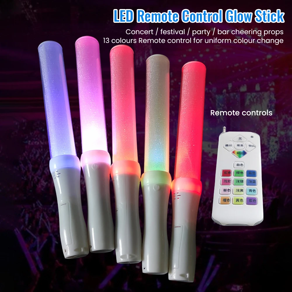 LED Light Stick Concert Bar Glow Stick Remote Control Key Field Control Color Change Response Stick