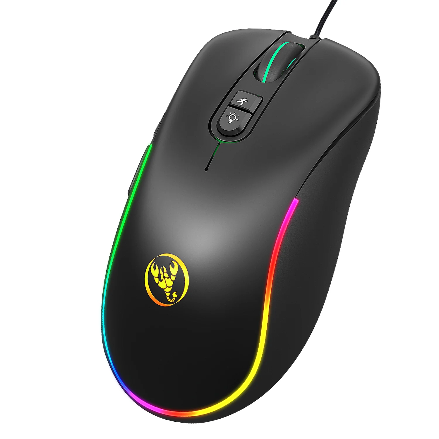 HXSJ J300 RGB Macro Programming Game Mouse 7 Keys Can Turn off the Lights to Support Various Games Wired Mouse Cross-border Spot