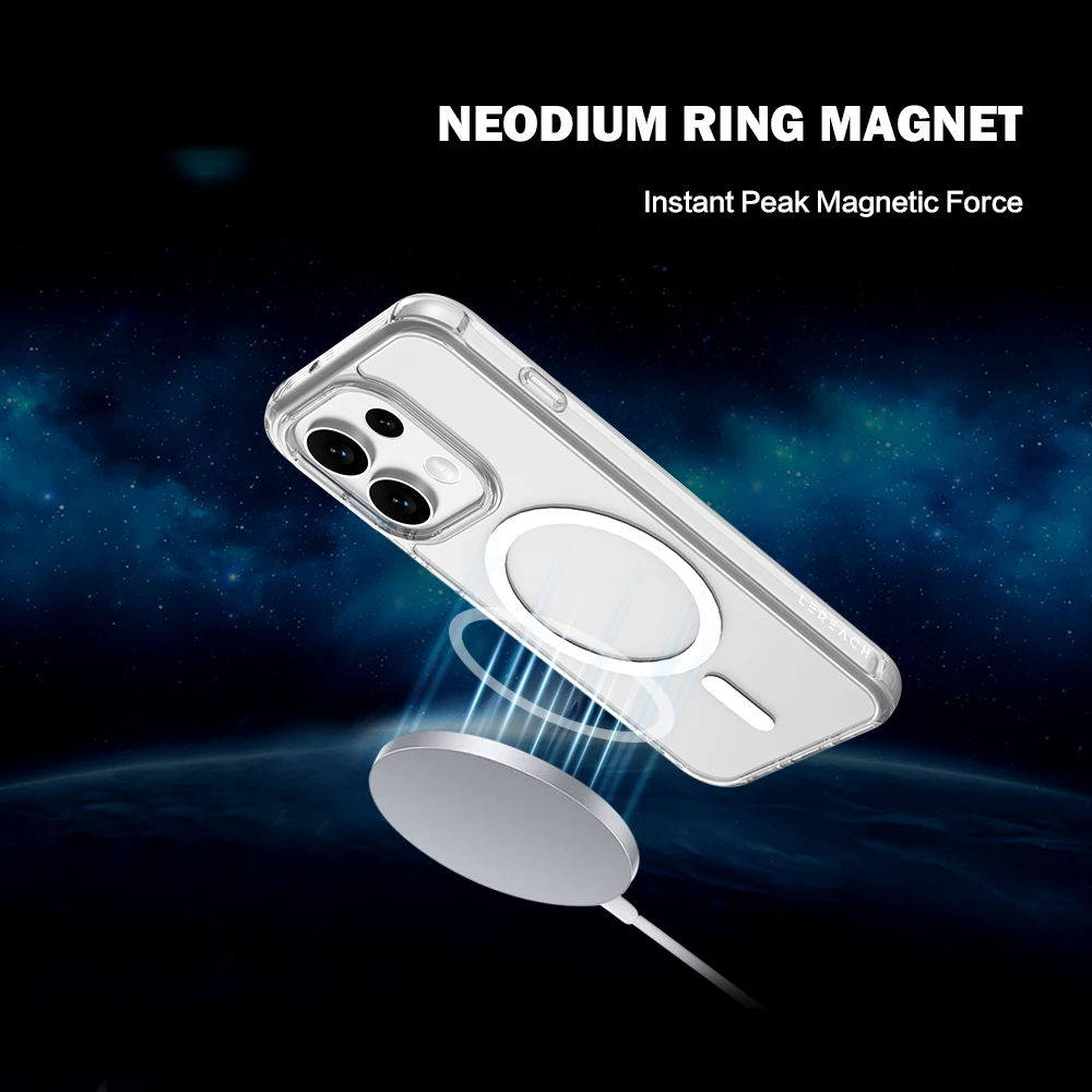 Für Oppo Reno 16 Pro Hülle Magnetische Hartcover TPU+PC Transparente Anti-Sturz-Handyhülle Für Oppo Reno 16 – Detail 5