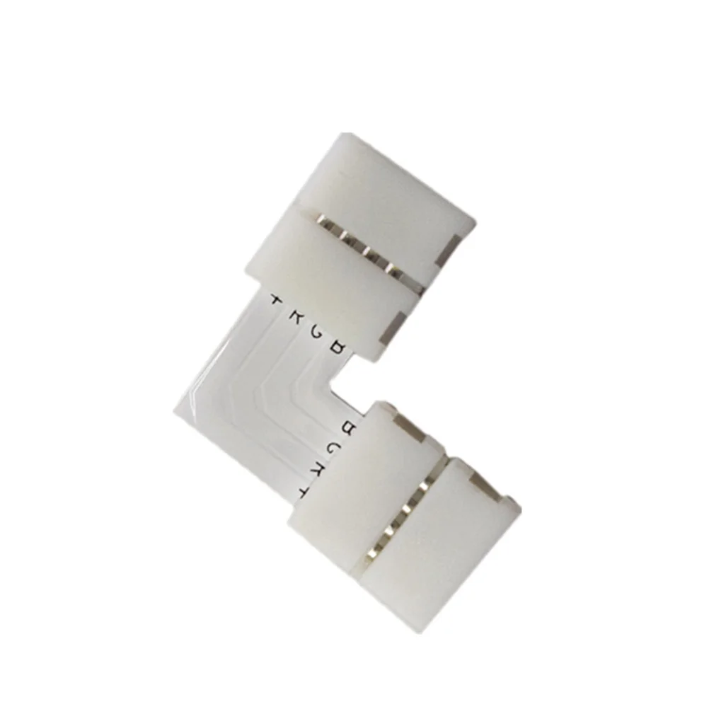 

20pcs Solderless Buckle Rgb Led Strip Terminal Quick Connect Set For Flexible Light Bar 10 L-Shape 10 Straight Pcs Rgb Connector