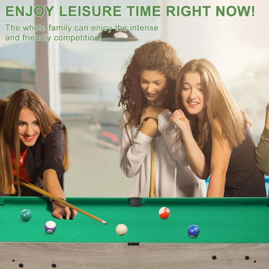 طاولة حمام سباحة محمولة قابلة للطي للاستخدام الداخلي والخارجي، طاولة ألعاب بلياردو صغيرة الحجم مع أرجل قفل وأقدام قابلة للتعديل I