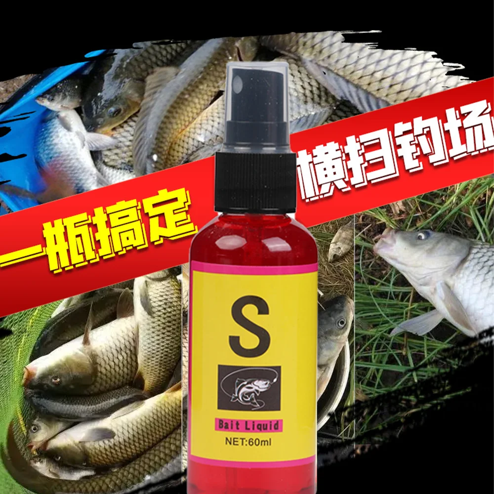 Solução Isca de peixe para pesca, Isca Crucian Carp, Material do ninho, Aditivo Lure, Artefato, 60ml