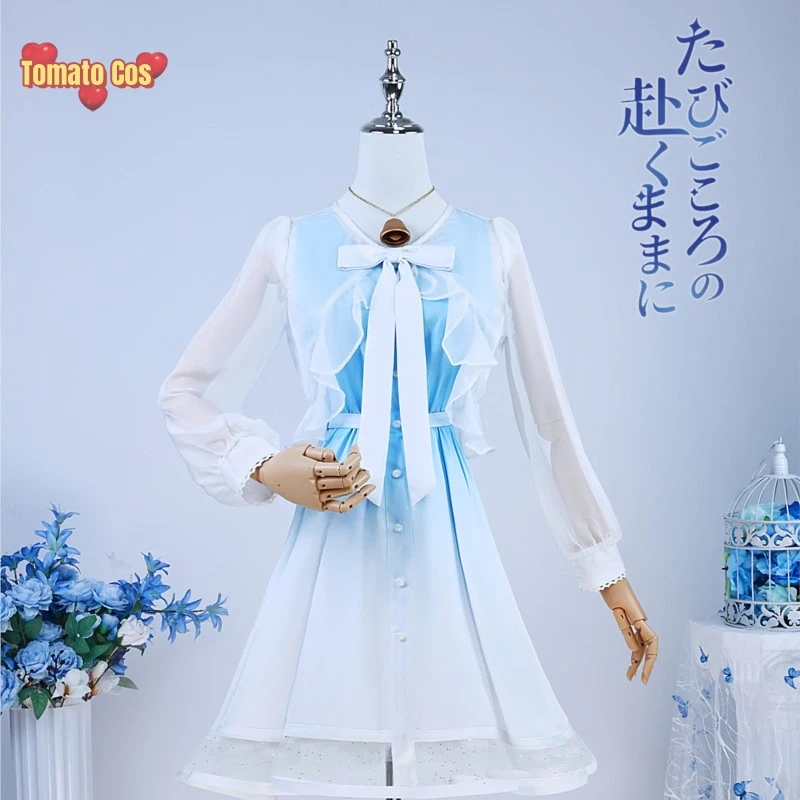 Ganyu Cosplay Game Genshin Impact Ganyu Cosplay Kostuum Pruik Zomer Lieve Lolita Secretaresse Vrouwen Jurk Halloween Feestpak