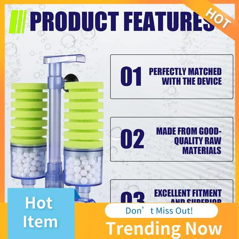 ABNL Aquarium Filter,Ultra Quiet Aquarium Biochemical Sponge Filter Fish Tank Air Pump Betta Fry Aquarium Fish Tank Water Fall D