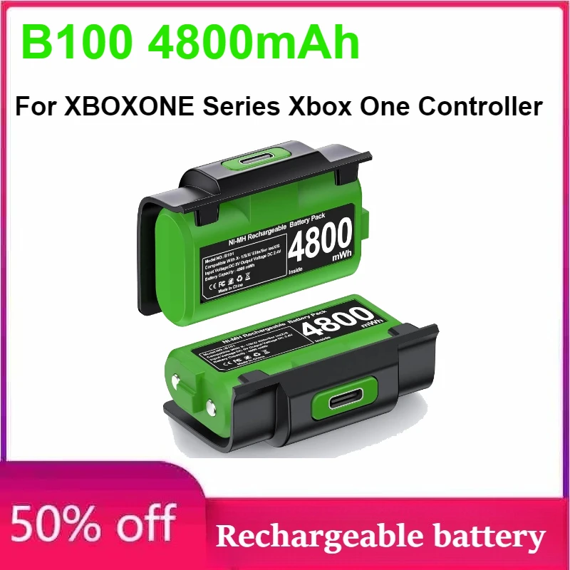 

B100 4800mAh Rechargeable Battery for XBOXONE Series for Xbox One Controller Accessories Parts