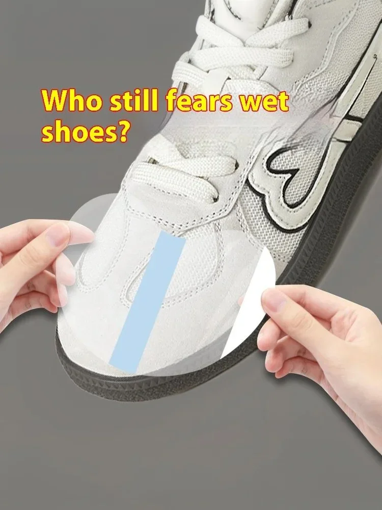 30/90 Stück Schuhspitzen-Regenschutzfolien Transparente Schuhspitzen-Fleckenentferner Verschleißfeste Schmutzresistente Wasserdichte Schuhaufkleber – Detail 7