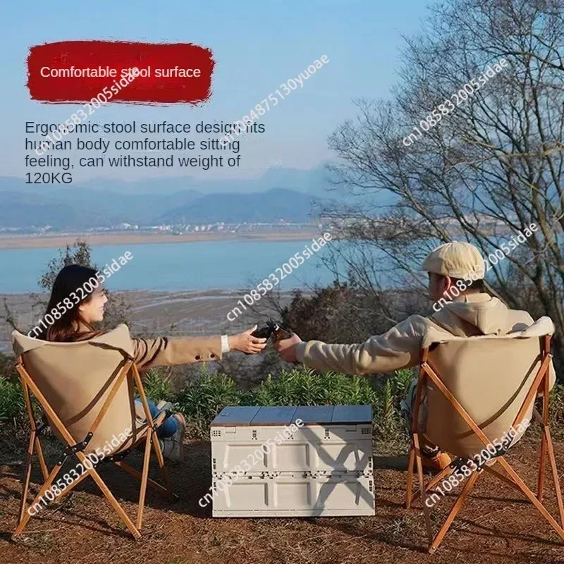 Outdoor Camping Folding Lounge Chair Aluminum Alloy Butterfly Chair Campsite Lazy Lounge Portable Chair