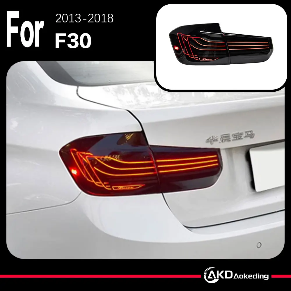 AKD Car Model for BMW F30 TailLights 2013-2018 F35 F80 3D Rear Lamp 318i 320i 325i 330i 335i LED Lighthouse Facelift