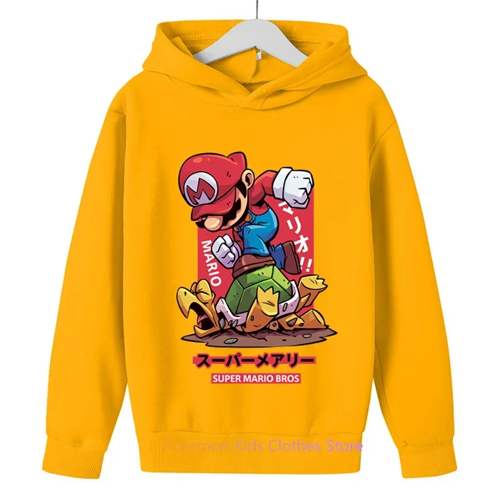 Sudaderas con capucha de Super Mario bros para niños, Sudadera estampada, ropa de manga larga para adolescentes, niños y niñas, jersey para niños de 3 a 14 años, nuevo juego