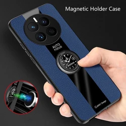 Magnetic Holder Case For Realme 12 Pro Plus Case Luxury Leather Phone Cover For Realme 12Pro 5G Ring Shell Silicone Capa Bumper