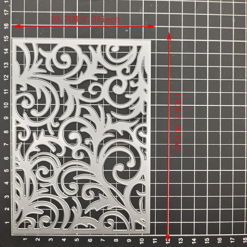 rectangle grass background Metal Cutting Dies Stencil Scrapbook Diy Album Stamp Paper Card Embossing Decor Craft Knife Mould