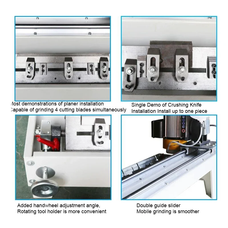 Houtbewerking Universele gebroken messenslijper Zeer nauwkeurige lineaire elektrische messenslijper Klein horizontaal schaafmes