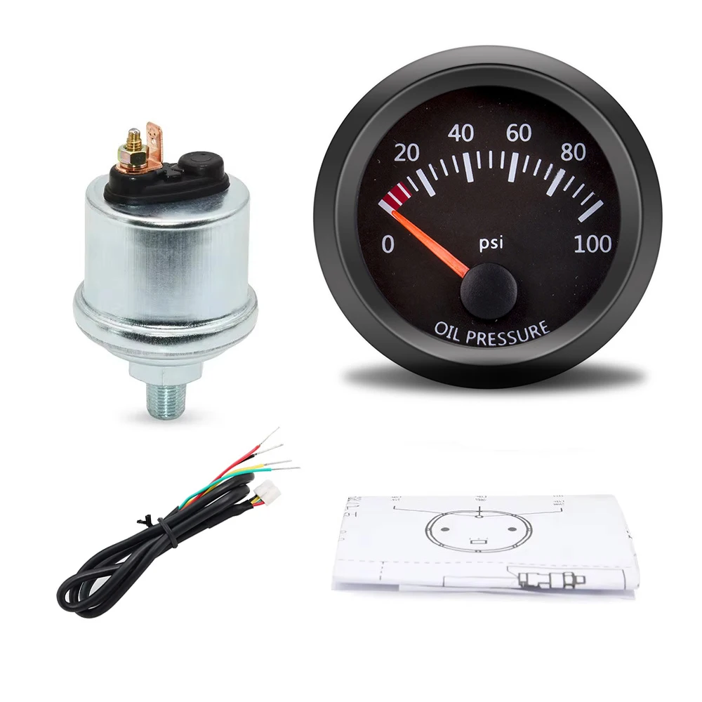 12V 52mm Auto Gauge Water Temp Olie Temp Voltmeter Olie Druk BAR/PSI Vacuüm Boost Gauge lucht Brandstof Verhouding EGT Gauge Met Sensor