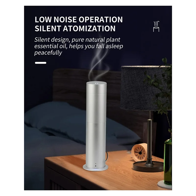 

A88E-120Ml Aluminum Aromatherapy Anhydrous Essential Oil Diffuser Suitable For Home Offices And Hotels EU Plug