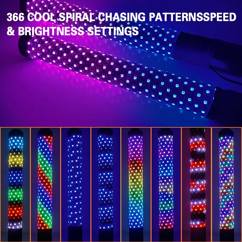 Luzes LED RGB Espirais 2FT para Caminhão - alternate angle