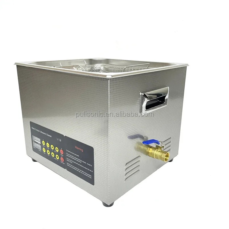 Pulisonic Manufacture Multi-purpose Pulse Ultrasonic Cleaner Bath 15Liter Glasses/Accessories/Parts Cleaning Device