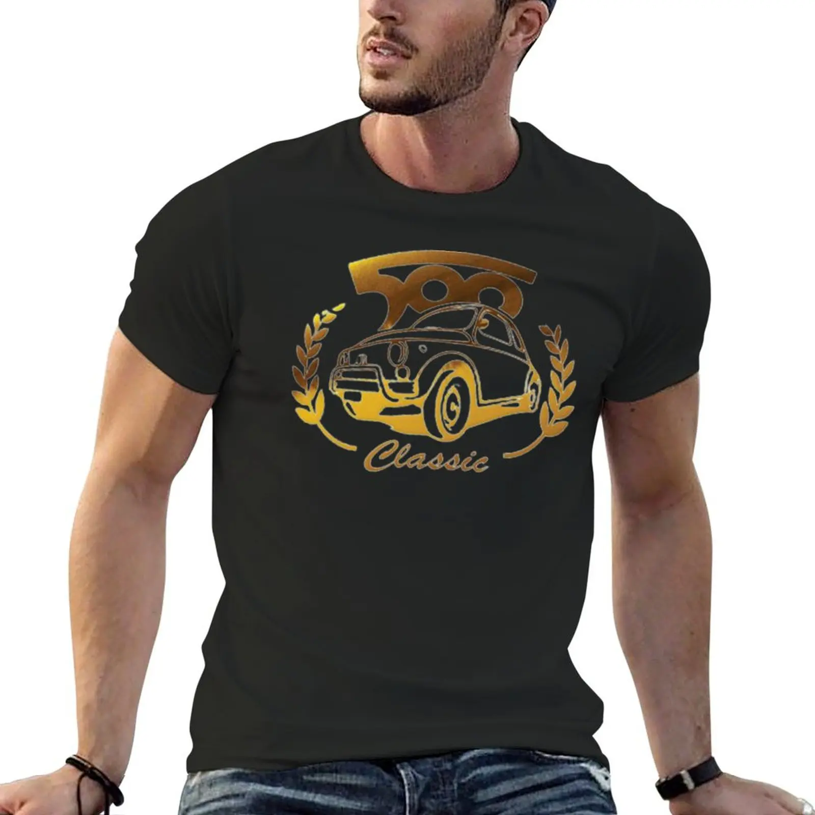 fiat 500 car T-Shirt designer shirts oversized t shirt men clothing