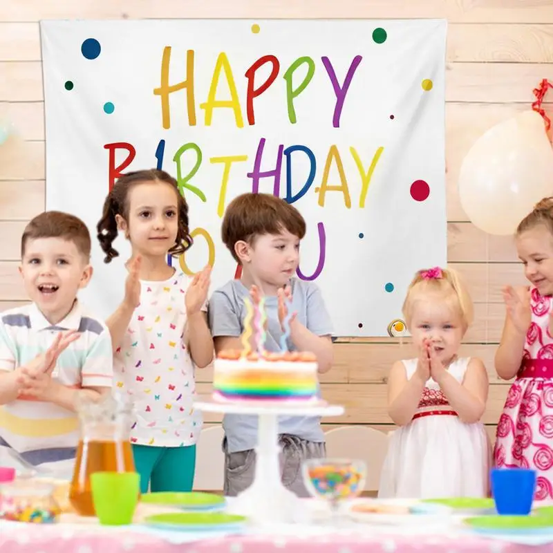 Birthday Letter Backdrop Cloth Birthday Yard Sign Party Decorations Exquisite Smooth Birthday Party Photo Background Colorful