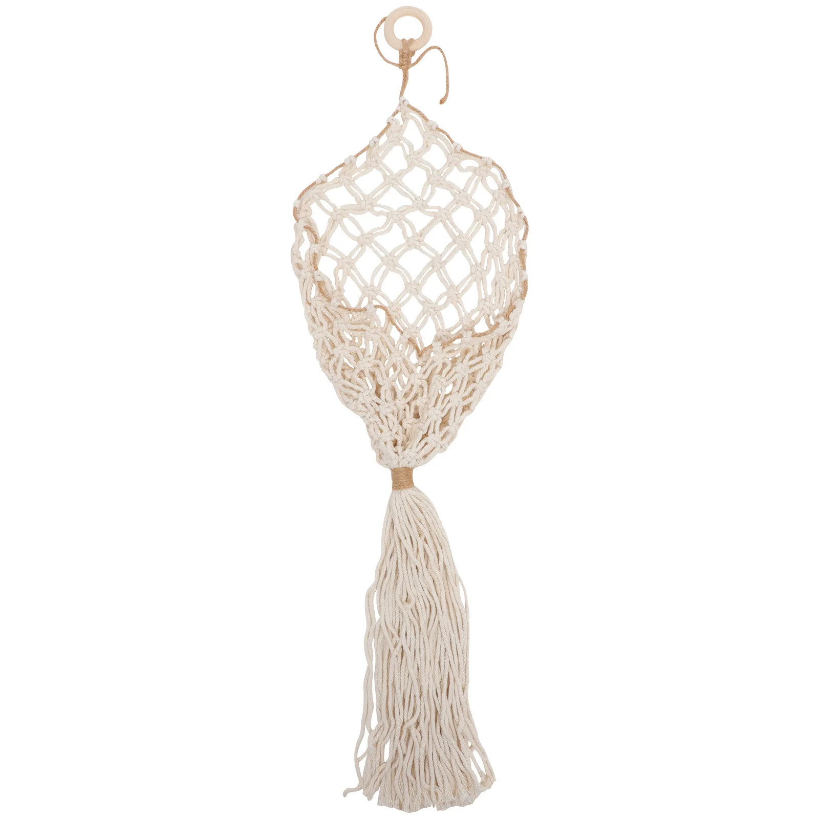 

Vegetable Mesh Bag Macrame Hanging Fruit Basket Reusable Woven Storage Bag For Fruits Vegetables Nuts Seafood Grocery