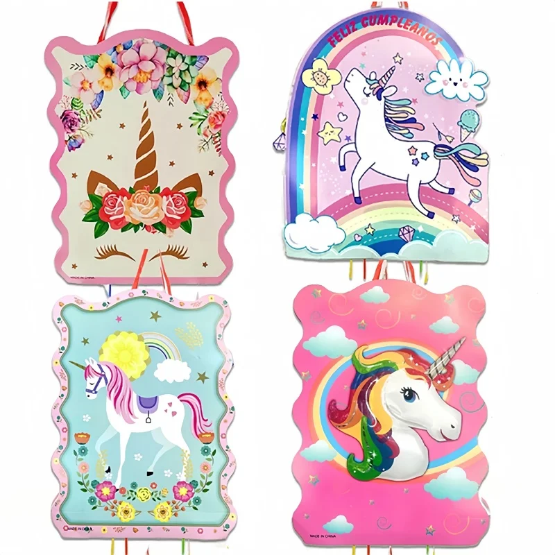 Imagen 3: DIY piñata decoración dinosaurio unicornio cumpleaños piñatas niños favores Baby Shower decoraciones para fiesta de feliz cumpleaños 1 unids/lote