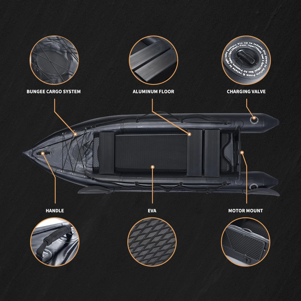 

Kayaking 2-person hot selling inflatable boat, rubber boat, PVC fishing boat