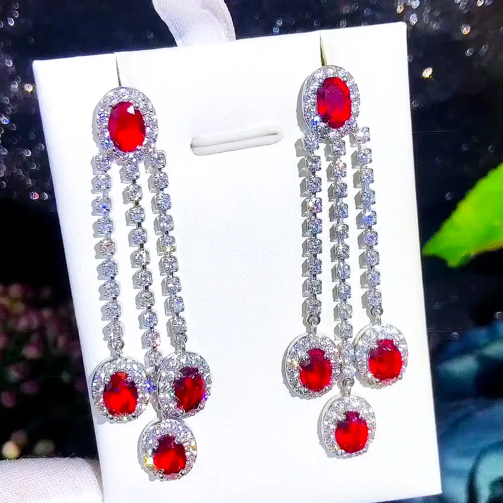 

Missvikki Cute Romantic Shiny Pendant Earrings for Women Bridal Drop Dangling Earrings Party Wedding Jewelry Gifts High Quality