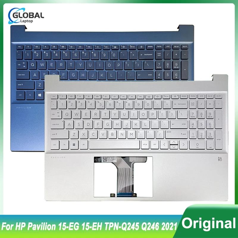 

Original New US Backlit Keyborad for HP Pavilion 15 15-EG 15-EH TPN-Q245 Q246 2021 Laptop Case Palmrest Upper Topcase M08920-001