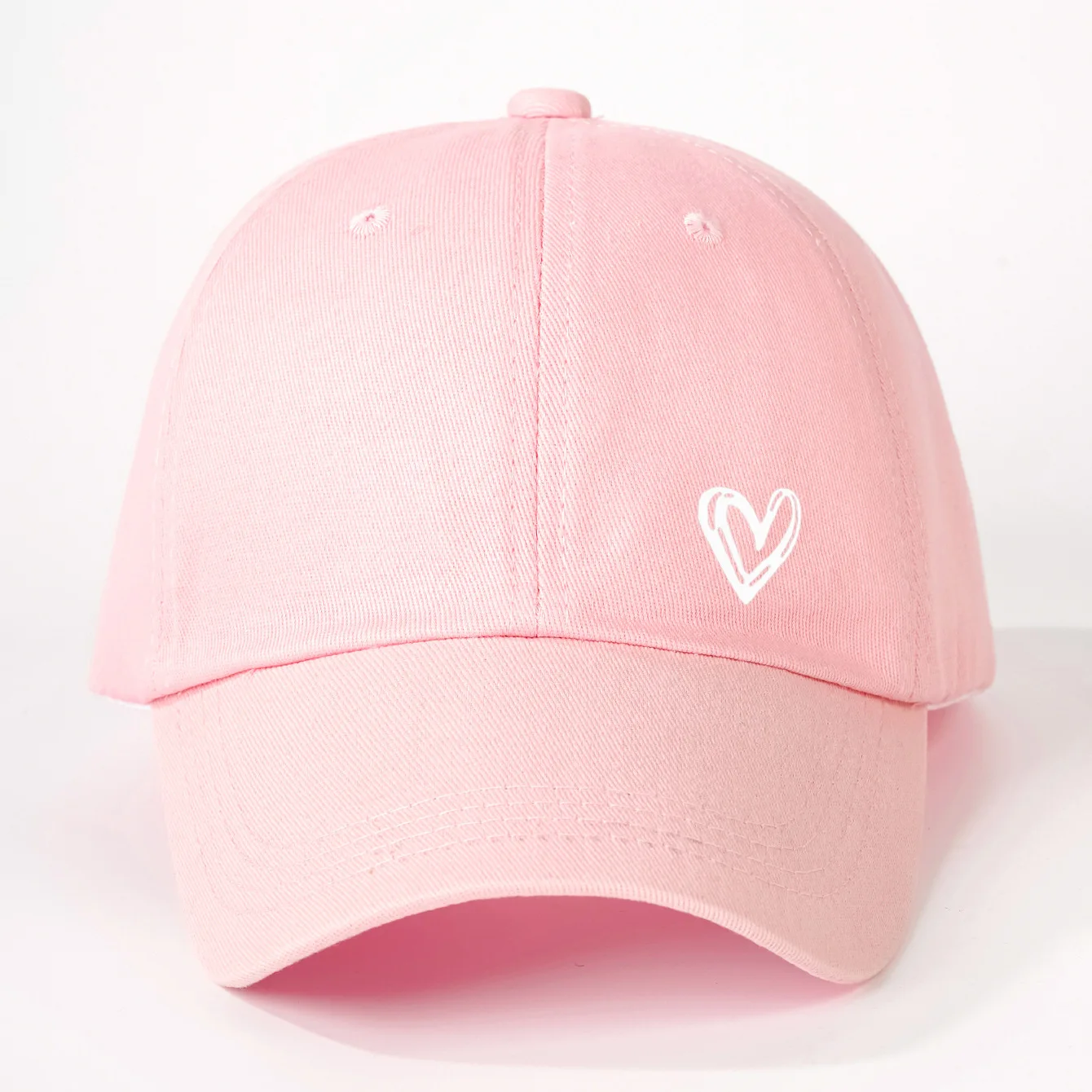 

Women's Korean Style Embroidery Love Heart Baseball Cap Solid Color Summer Empty Top Sun Visor Outdoor Peaked Hat