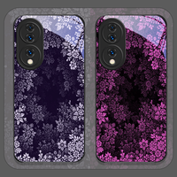 Retro Colorful Flower Tempered Glass Phone Case for Huawei Honor 200 Lite 100 300 Pro 90 GT X8 X9 Magic 7 6 5 Pro Floral Covers