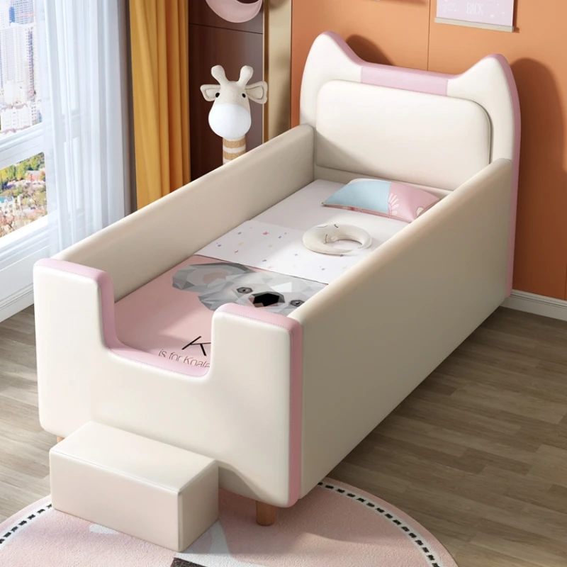 Hübsches modernes Kinderbettgestell, Matratze, weißes Kinderbett, Baby-Prinzessin, Cama Infantil, Schlafzimmermöbel