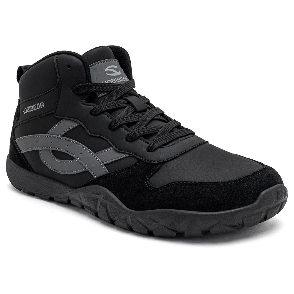 HOBIBEAR Mid-Top Wanderstiefel mit breiter Passform, Unisex Outdoor-Wanderschuhe, Kunstleder, rutschfeste Trailrunning-Knöchelschuhe – Detail 6
