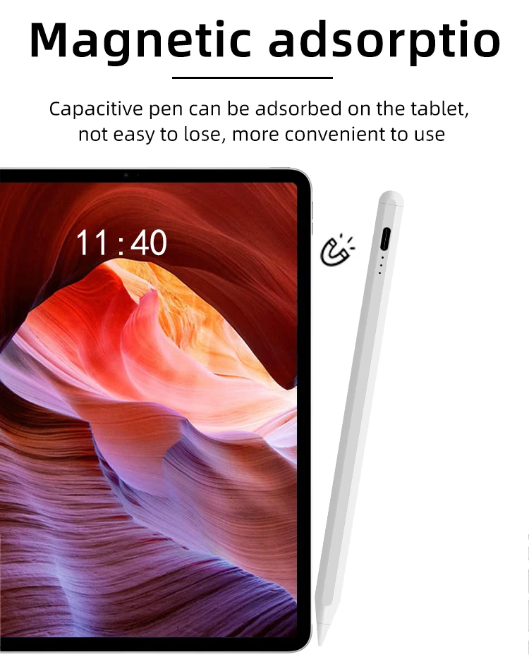 RD 503A タッチペン、携帯電話とタブレットの両方に適しています。 磁気接着。 高感度。 アクティブ静電容量式ペン