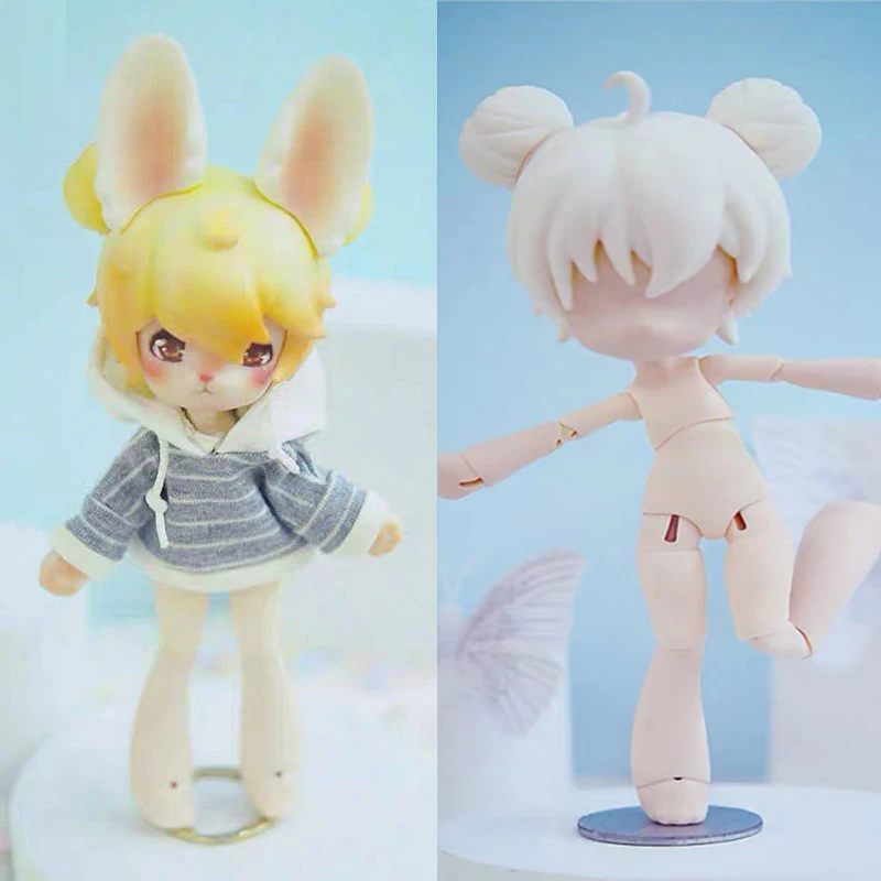 

UFdoll Cat Rabbit пластиковое тело милое тело животного GSC аксессуары для замены волос для OB11, GSC 1/12BJD кукла тело