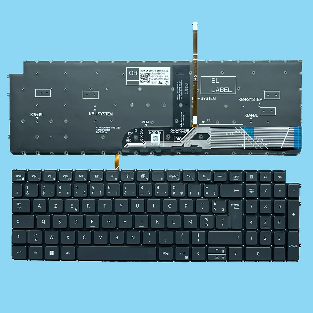 Imagem -03 - Teclado Retroiluminado para Dell Inspiron Francês 3511 3510 3511 5510 5515 5518 7510 7610 Latitude 3520 3530 07h3yf Nsk-dehabw fr