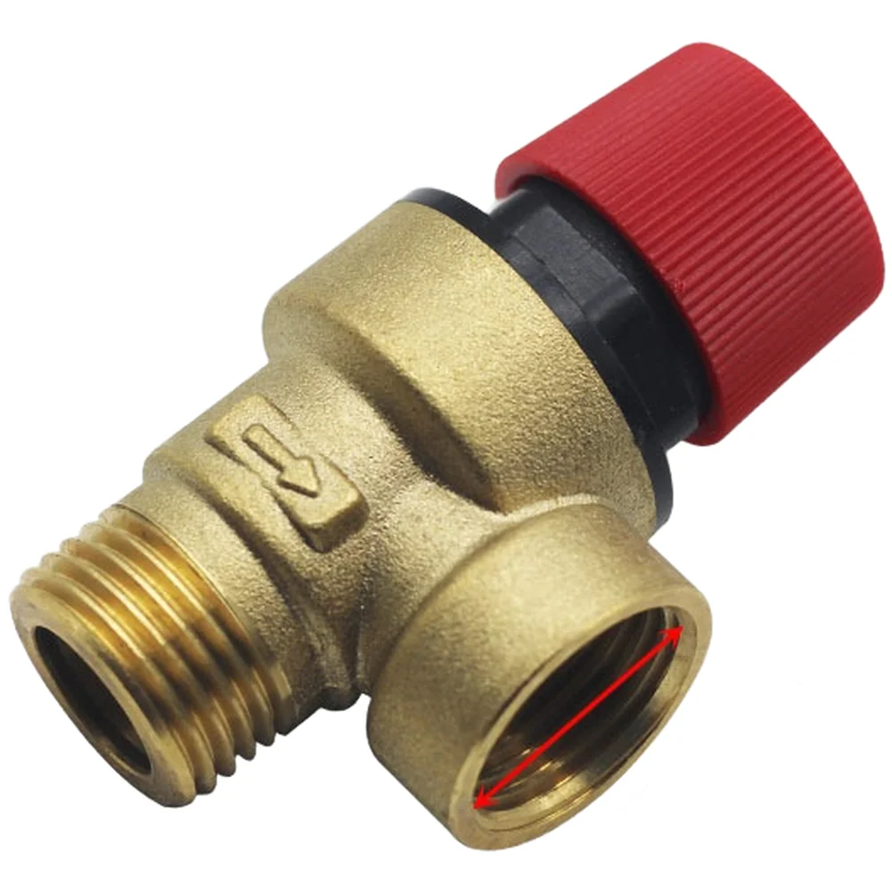 Brass Pressure Relief Valve 3Bar For Boiler Heating System, EPDM Diaphragm Safety Valve With Threaded Connection