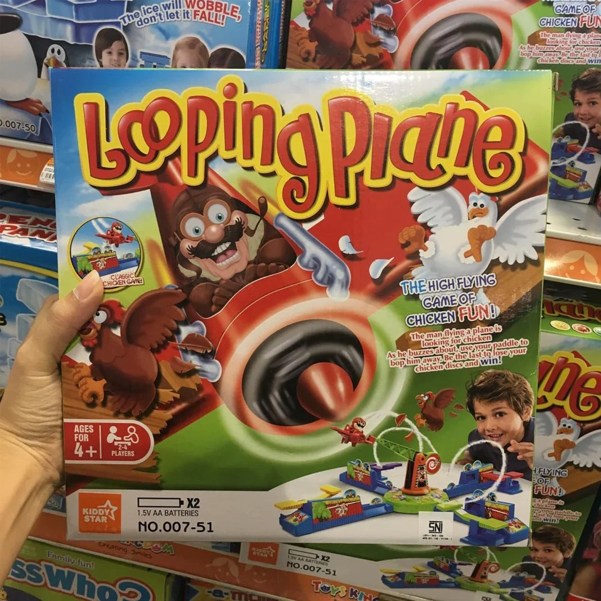 Looping Louie Spinning Plane Chicken Stealing Game Parent Child Interactive Puzzle Board Game Party Game Toys for Children