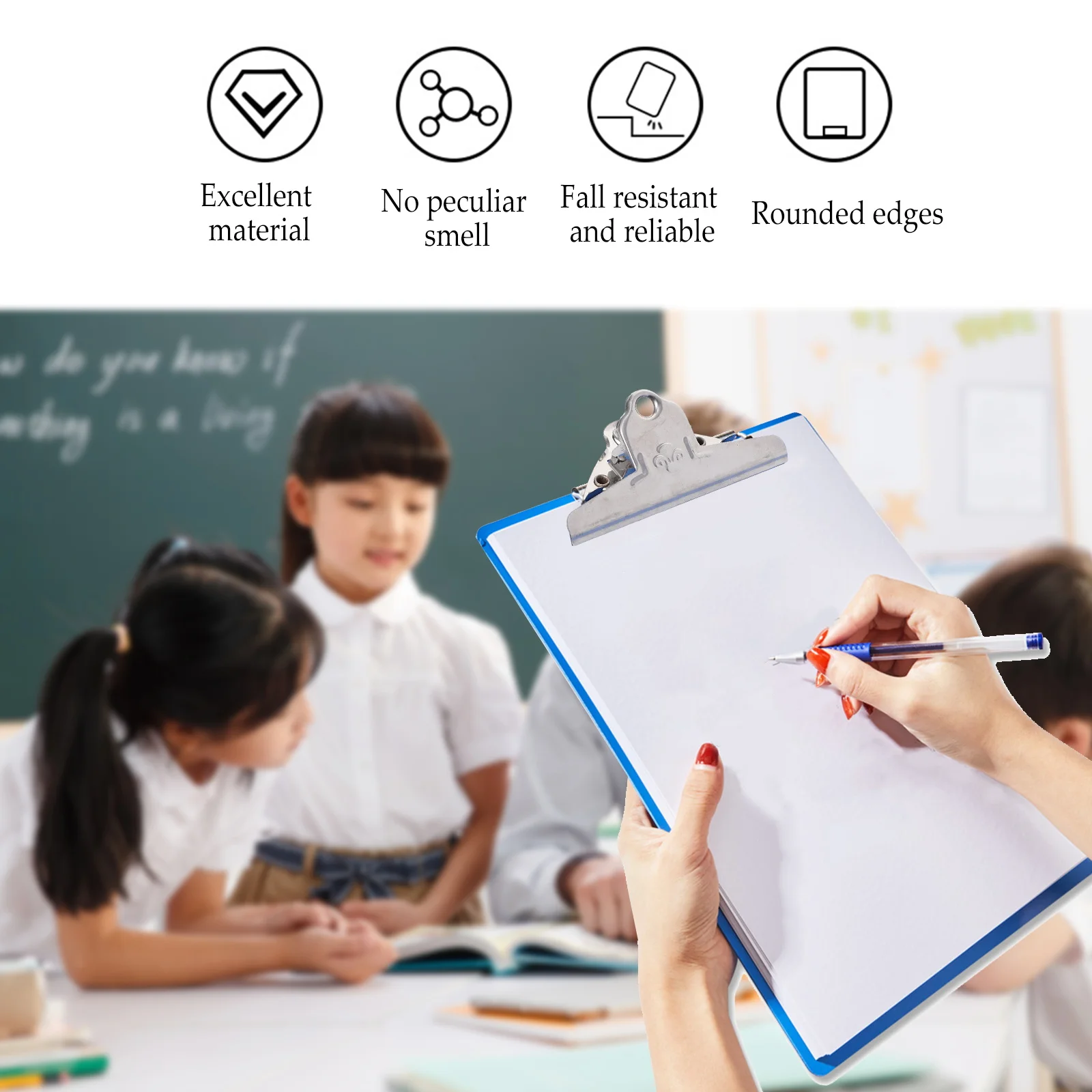 

10 Pcs Writing Pad Folder Clip Boards Hanging Multifunction Paper Holder Plastic Clipboards Iron Drawing
